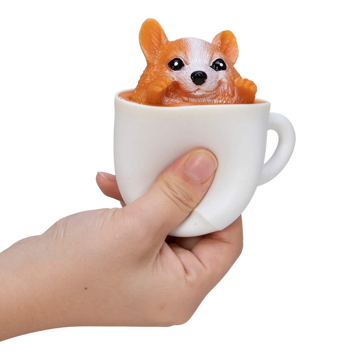 Schylling Pup In A Cup - Squeeze To Reveal Adorable Caffeine-Themed Companions - Style May Vary (Pack Of 1)