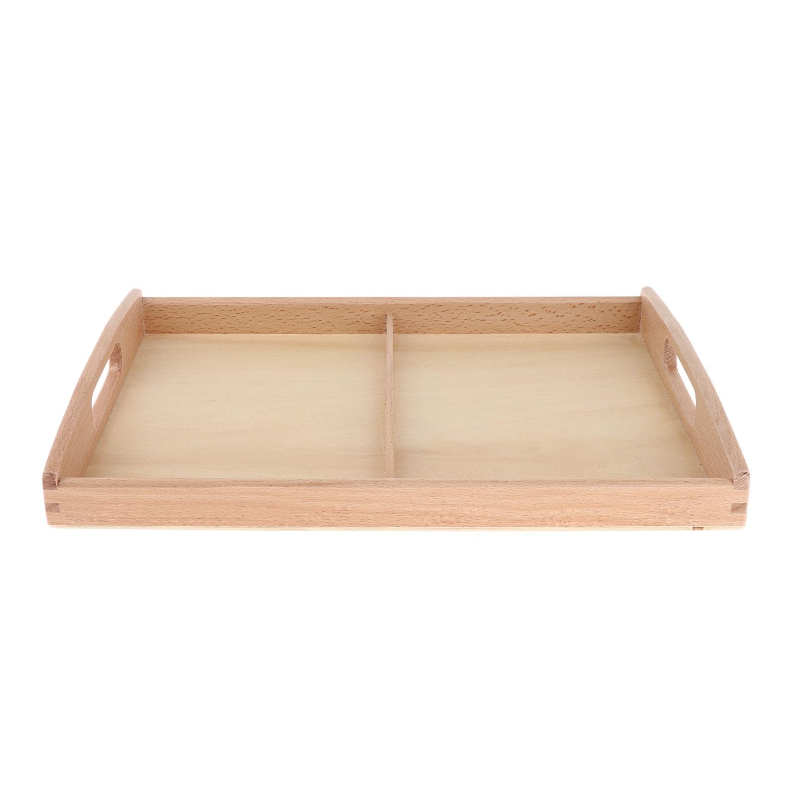 Trendivibe Montessori Wooden Sorting Tray Two Sections Sand Box For Preschoolers Babies| Baby Learning Toy | Infant Activity Toy