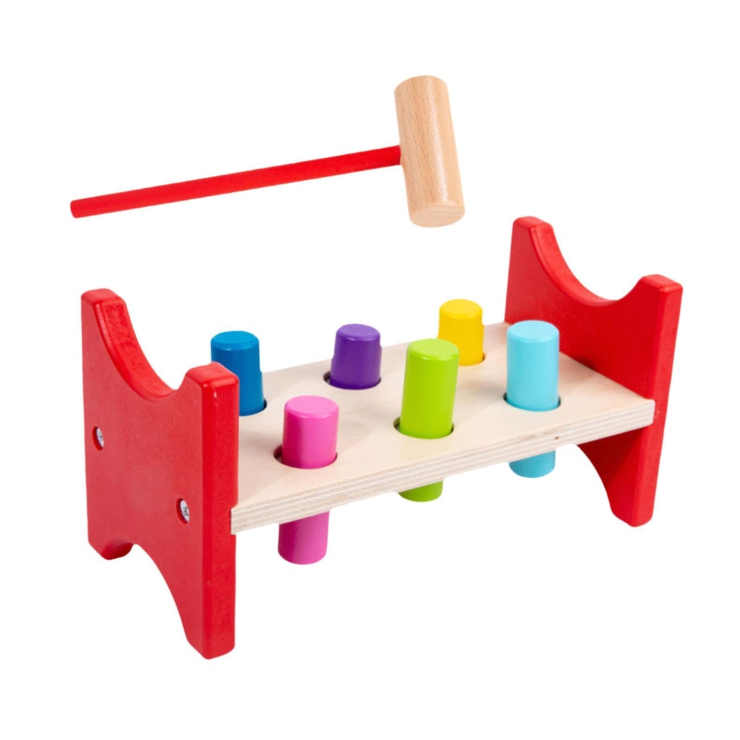 Enakshi Wooden Pound Toy With Mallet Wooden Pile Hammer For Preschool Boy Girls Kids Rectangle|Baby | Toys For Baby | Developmen