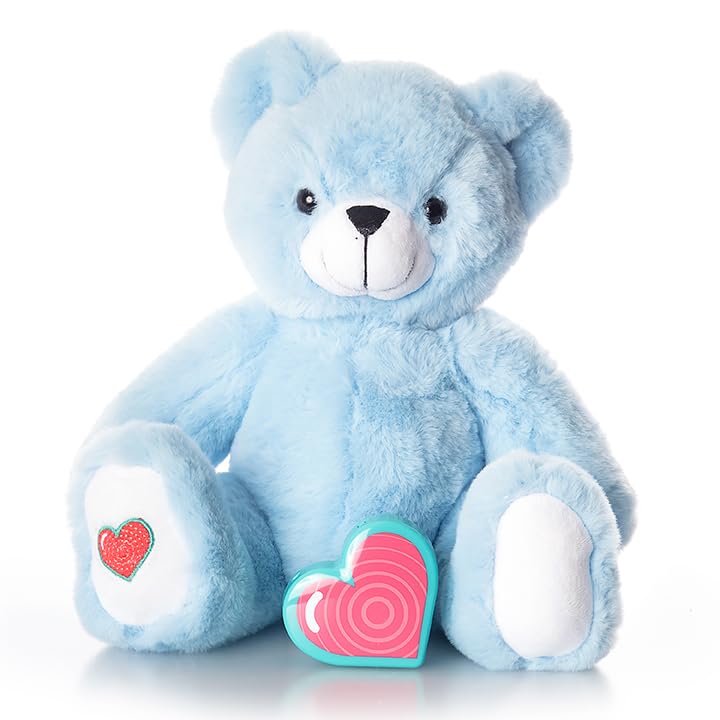 My Baby'S Heartbeat Bear Recordable Stuffed Animal For Ultrasounds And Sweet Messages Playback, Gender Reveal, Blue Bear