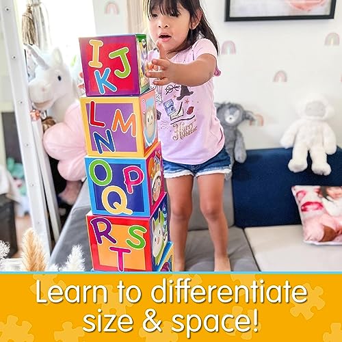 Learning Journey International LLC Play & Learn - Stacking Cubes - STEM Toddler Toys & Gifts for Boys & Girls Ages 12 Months and