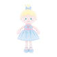 Onetoo Soft Baby Doll For Girls Plush Rag Doll Sleeping Cuddle Buddy Doll First Baby Doll Wear Blue Love Dress 14'