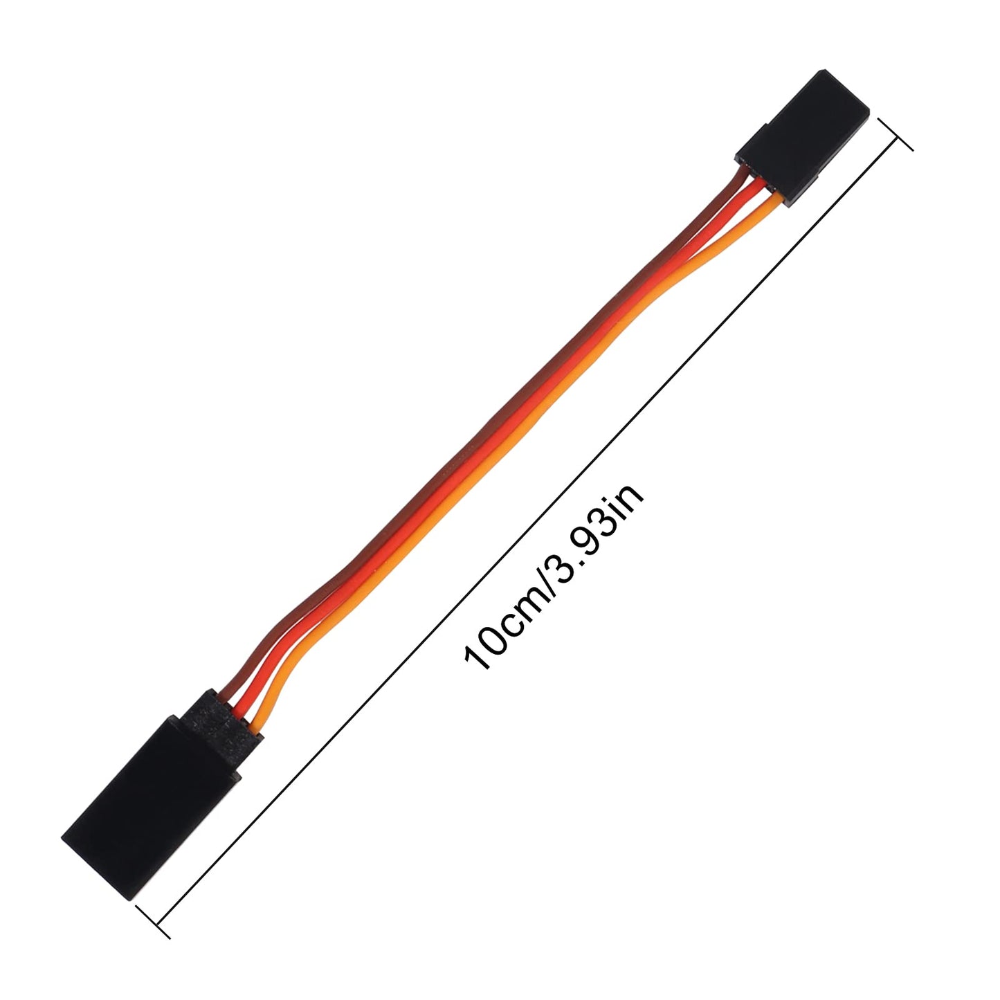ACEIRMC 10pcs 3-Pin Servo Extension Cable Cord Female to Male Lead Wire Connector JR for RC Car Airplanes Remote Control (10cm)