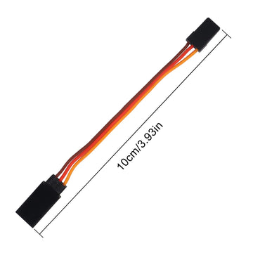 ACEIRMC 10pcs 3-Pin Servo Extension Cable Cord Female to Male Lead Wire Connector JR for RC Car Airplanes Remote Control (10cm)