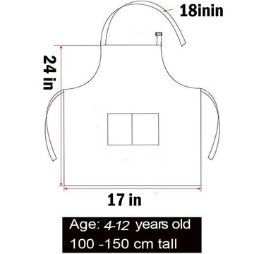 Tamicy 10 Pieces Kids Chef Hat and Apron Set - Child Kitchen Bib Aprons with Pockets Girls Boys Chef Hats for Cooking Baking Gar