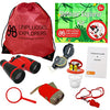Unplugged Explorers 9 Piece Kids Outdoor Explorer Kit-- Backpack, Binoculars, Flashlight, Compass, Bug Collector, Whistle, Magnifying Glass, And Journal. Boy/Girl Stem…