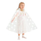 HSCTEK Light Up Princess Cape, White Princess Dress up Tulle Cape, Coloful Princess Outfit Costume Accessories Kids Toddlers Gir
