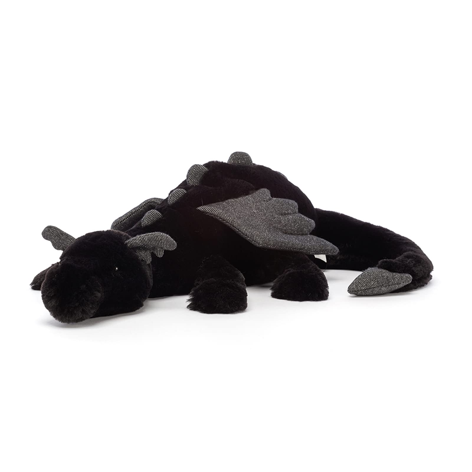 Jellycat Onyx Dragon Stuffed Animal, Little 12'' | Mythical Plush Toy | Classic Children'S Gift | Halloween Plush