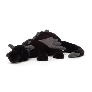 Jellycat Onyx Dragon Stuffed Animal, Little 12'' | Mythical Plush Toy | Classic Children'S Gift | Halloween Plush