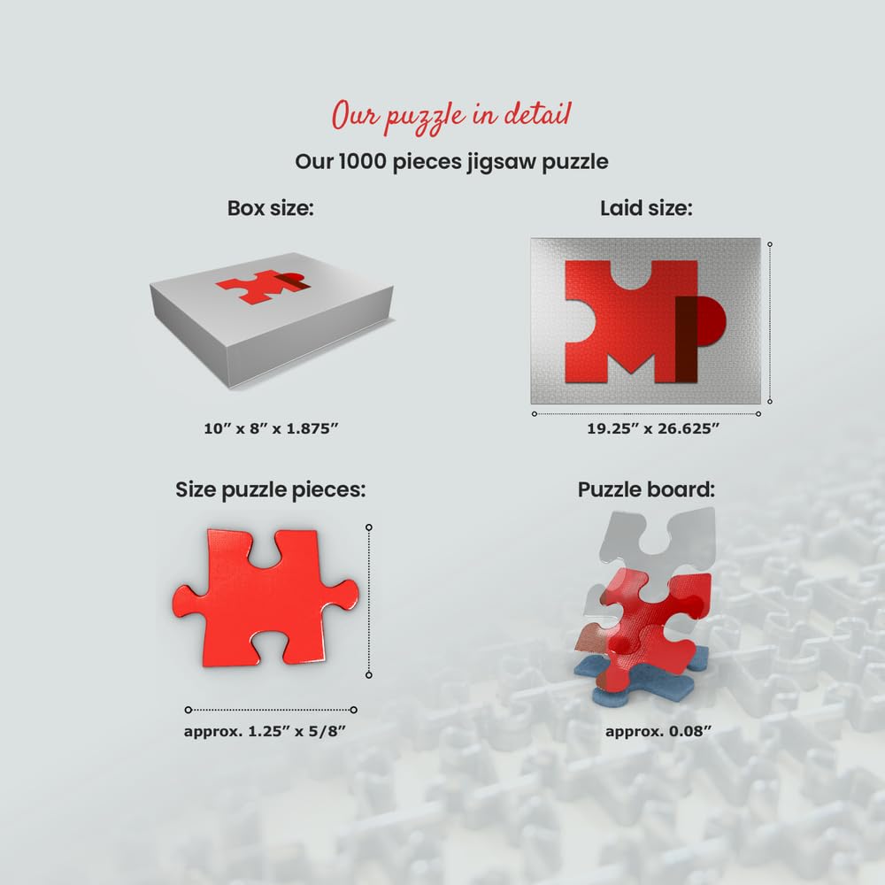 Mypuzzle Chicago, Il: Magic Bean, Vintage Poster - Premium 1000 Piece Jigsaw Puzzle For Adults