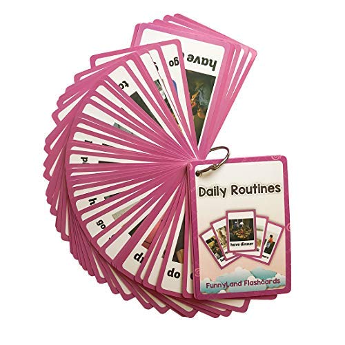 Daily Routines Gestures English Flash Cards Baby Card Learning Toys For Children Pocket Card Pre-Kindergarten Kids Gifts
