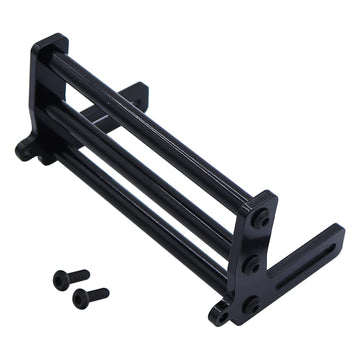 Metal Front Bumper 76mm for 1/10 RC Crawler LCG Rails TRX4 SCX10 SCX10 II 90046 90047 Upgrade Parts (Black)