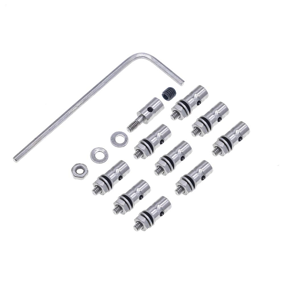 20Pcs Adjustable Pushrod Connector Linkage Stopper&F1.2Mm X L190Mm (7.5 Inch) Steel Z Push Rods Parts W/Storage Box For Rc Airpl