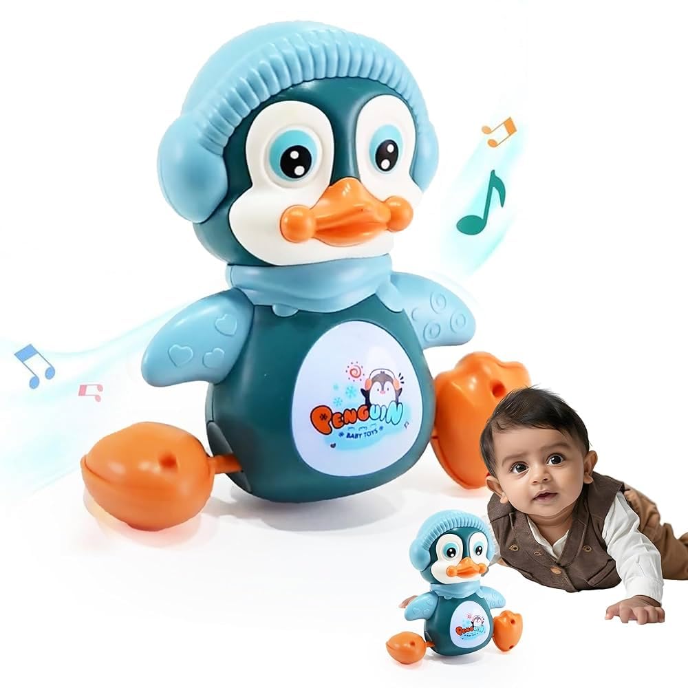 Jack Royal Penguin Waver Musical Toys, Baby Crawling Toys with Music and LED Lights, Singing, Dancing, Learning Crawling Toys fo