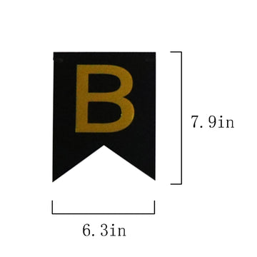 Glasnes Happy Birthday Banner Decoration Kit Black And Gold Party Decorations For Birthday Party Decorations Supplies