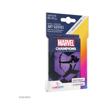 Gamegenic Marvel Champions The Card Game Official Hawkeye Art Sleeves | Pack Of 50 Art Sleeves And 1 Clear Sleeve | Card Game Holder | Use With Tcg And Lcg Games | Made By Fantasy Flight Games