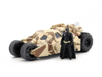 Jada Toys 1: 24 Scale The Dark Knight Batmobile Die-Cast Vehicle With Batman Figure, Multicolor
