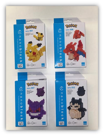 Nanoblock - Pok  Mon - All-Star Series Complete Set Of 4 (Pikachu, Charizard, Gengar, Snorlax) Pok  Mon Series Building Kit