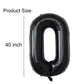 Happy Birthday Balloon Banner 40 Inch 50 Balloon Number 16 Inch Happy Birthday Letters Balloons Black Foil Mylar Balloons For Wo