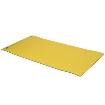 Homcom 10' X 5' Floating Mat, 3-Layer Swimming Pool Floating Water Mat Portable Foam Raft, Thick And Durable Water Activities Mat For Lake, Oceans, Yellow