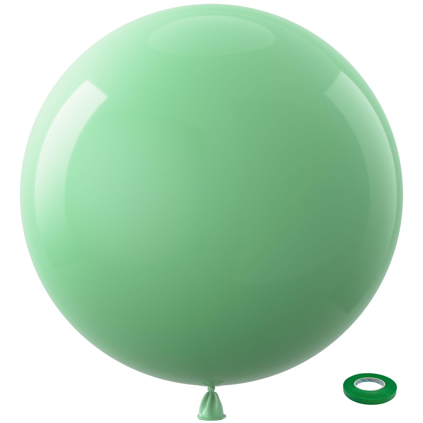 Bezente Sage Green Giant Balloons 36 Inch - 8 Pack Jumbo Olive Green Balloons Large Round Dusty Green Latex Balloons For Birthda