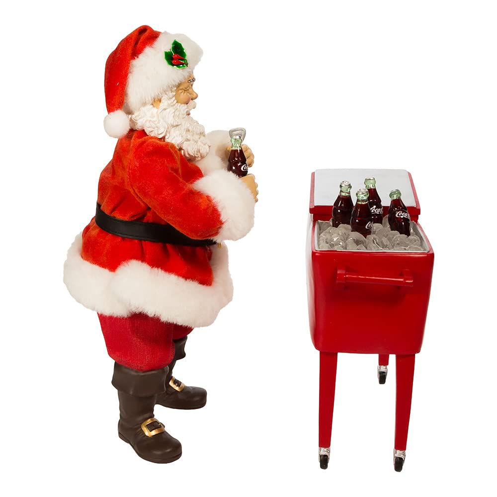 Coke Santa with Table Cooler, 2 Piece Set