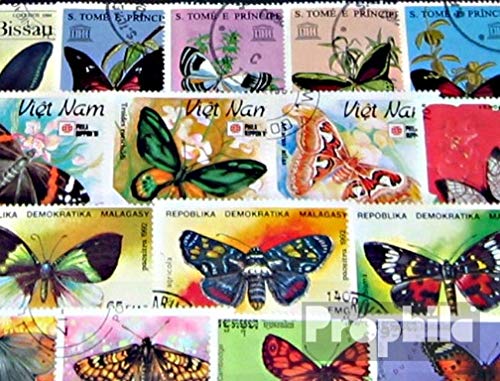 Motives 100 Different Butterflies Stamps (Stamps For Collectors) Butterflies