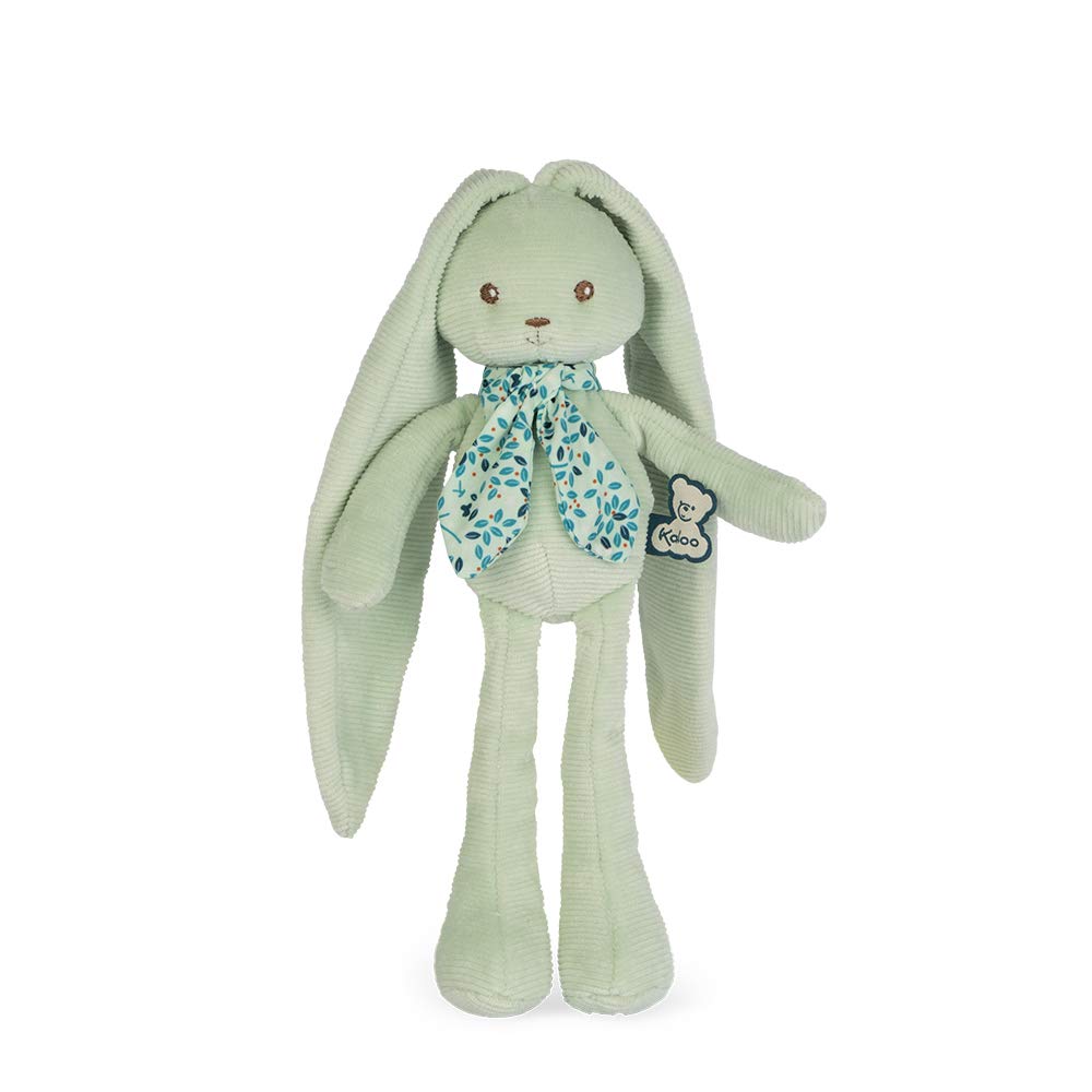 Kaloo Lapinoo Corduroy Rabbit - Machine Washable 10” Tall - Aqua - Small - Model K969938