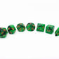 Creebuy Green Mix Black Dice Set Dnd Polyhedral Dice For Dungeon And Dragons D&D Rpg Role Playing Games 7-Die Set