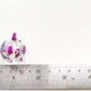 Sansukjai Pig Tiny Miniature Figurines Animals Hand Blown Glass Art Collectible Gift Decorate, V1 (Heart Violet)