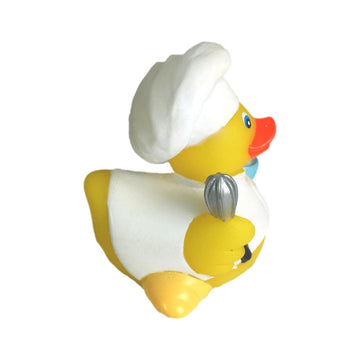 Ducky City 3' Chef Rubber Duck [Floats Upright] - Baby Safe Bathtub Bathing Toy