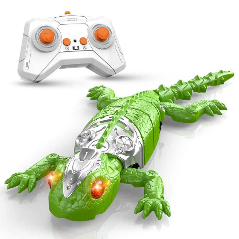 ZIVWAGX 2026 Newly Wall Crawler Gecko, Rechargeable Remote Control Robot Kids Toys, Childrens RemoteControlled Gecko Crawling 