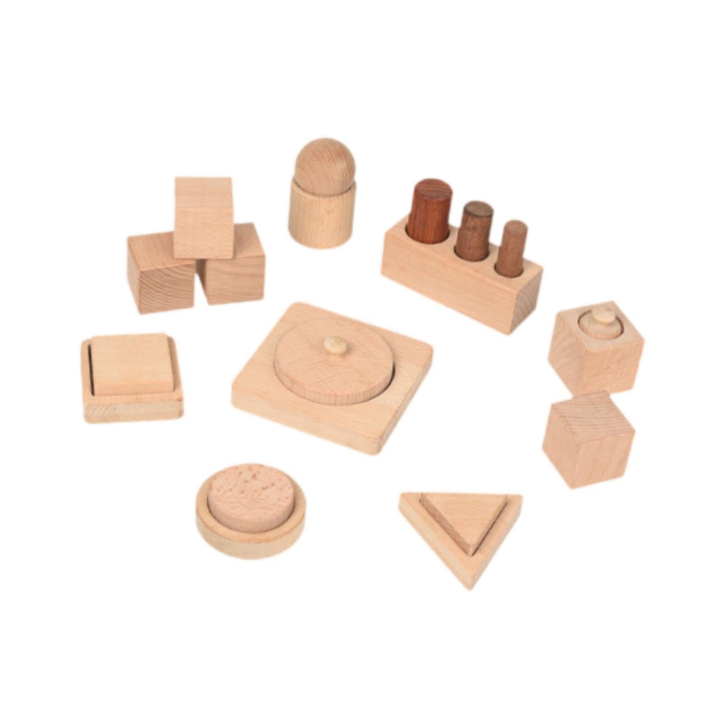 MerishoppMontessori Toy Wooden Shape Puzzle Geometric Shapes For Infants Kindergarten|Toys & Hobbies|Preschool Toys & Pretend Pl
