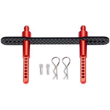 Rc-Hub 1Pcs Body Post Mounts Metal Front Shell Column For 1:10 Axial Scx10 90046 90047 Rc Car (Red)