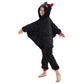 Lobujou Kids Onesie Costume For Boys Girls Halloween Animal Cosplay One Piece Flannel Hooded Black Bat S
