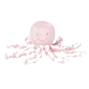 Nattou Lapidou - Piu Piu Octopus Plush Toy For Newborn Babies, Comforting, Soothes For Sleep - Light Pink & White