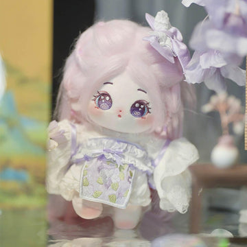 Niannyyhouse 20Cm Plush Doll Long Hair Girl Humanoid Stuffed Body No Attribute 8' Normal Body Wearable Clothing Dress Up Gifts (A-41-With Skeleton)