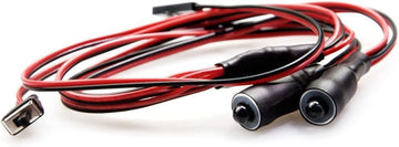 MOHERO 2 Leds Angel Eyes & Demon Eyes LED Light Headlights for 1/10 RC Model Crawler Cars Headlamps (Red+Yellow, 10mm)