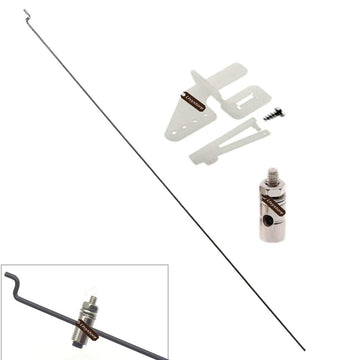 Ltvystore 10Pcs Adjustable Pushrod Connector Linkage Stopper 1.3Mm & 10Pcs Nylon Control Horns 21X10 Mm & 10Pcs 1.2 X 210Mm Z Pu