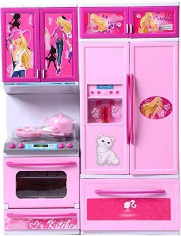 Qwick Click Plastic Little Chef Kitchen Play Set With Light And Sound Cooking Kitchen Play Set With Accessories Pots|Pans|Dishes