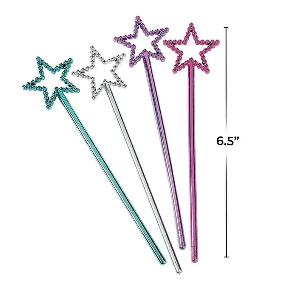 Fun Express - Mini Star Wands - Apparel Accessories - Costume Accessories - Bulk Accessories - 24 Pieces