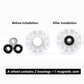 Nezylaf 4 Pack Light Up Roller Skate Wheels 32x58mm 78A Polyurethane 3LED-Colorful with Bearings for Indoor/Outdoor Use