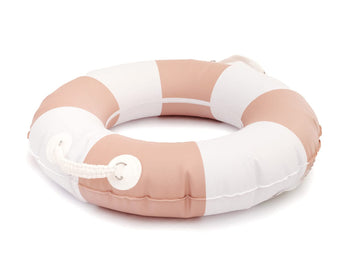 Business & Pleasure Co. Classic Pool Float - Vintage Inflatable Pool Ring For Kids - Dusty Pink - S/M