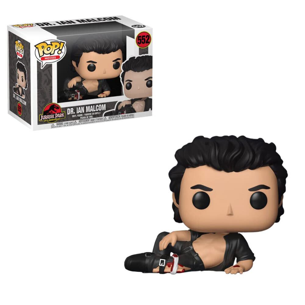 Funko POP! Movies Jurassic Park Dr. Ian Malcolm Wounded Exclusive Vinyl Figure - Dark Red/Brown, Model 0889698268028