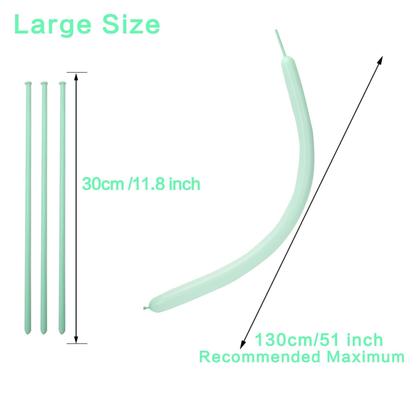 Pigetale 100Pcs 260 Balloons Pastel Color Long Balloons For Balloon Garland Thickening Skinny Latex Twisting Animals Modeling Ma