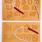 Mojo Toys Wooden Reversible Tamil Writing Alphabet Vowels Consonants Tracing Boards Slate With Dummy Pencil Learning Board Games