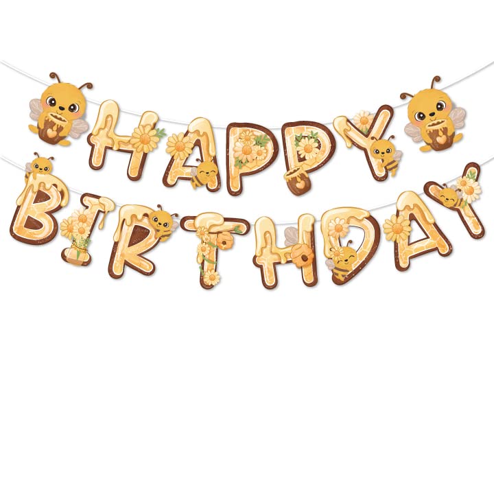 Festiko Honey Bee Theme Decor,Bumble Bee Theme Birthday Decoration Backdrop Photo Shoot,Birthday Photo Booth Party Item for Adul