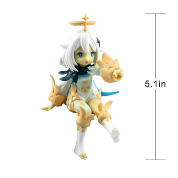 Paimon Figure Genshin Figurine Merch Impact Paimon Figure Sitting 1/7 Scale Game Action Figure Character Model Anime Toys