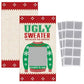 Outus 50 Pieces Christmas Scratch Off Cards Stickers Christmas Hawaii Party Games Vouchers Festive Raffle Tickets Holiday Business Prize Drawings For Kids Adults Families Events Groups (Ugly Sweater)