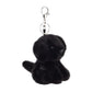 Apricot Lamb Plush Labrador Dog Puppy Stuffed Animal Keychain For Kids Bag, Purse, Backpack, Handbag (4.7 Inches) (Black)